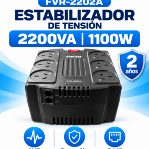Estabilizador Automatico FVR Forza 2200VA 1100W – 6 Tomas